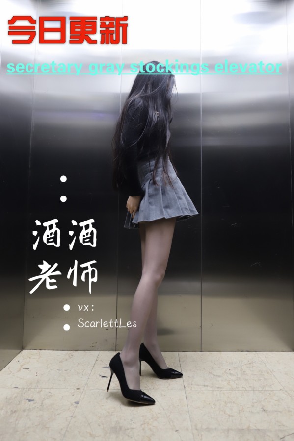 MissJ No.020 secretary gray stockings elevator